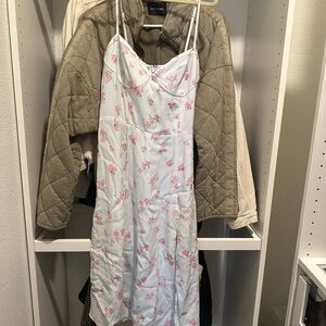 Sun-deh Blue and Pink Dress with slit